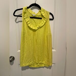 Crown & Ivy Vibrant Yellow Ruffled Blouse